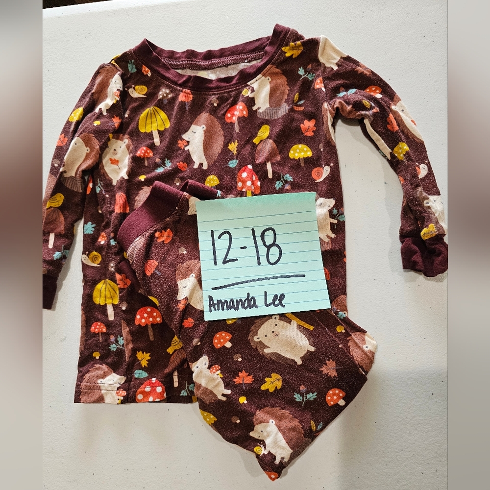 12-18 EUC LS Hedgehog 2 Piece